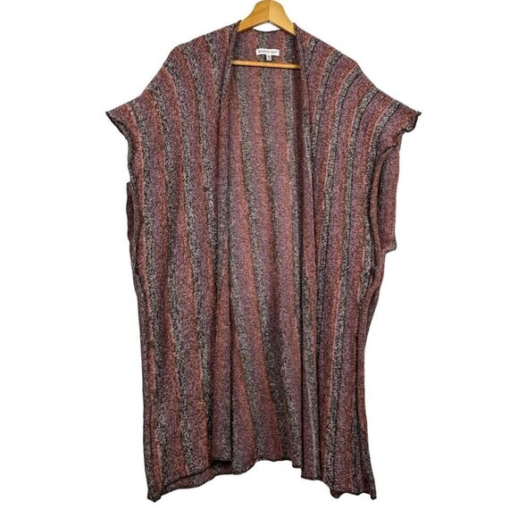 Woven Heart Sweaters - Women Sleeveless Cardigan Sweater Woven Heart Poncho Lagenlook‎ Layering Fall